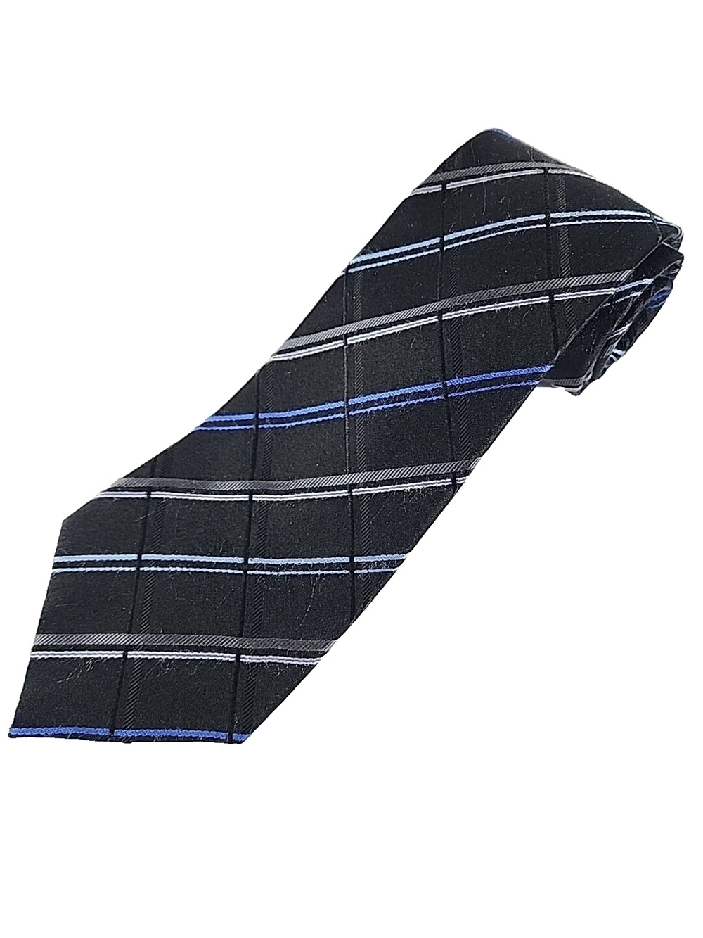 Geoffery Beene Blue Striped Silk Tie Necktie - Like New